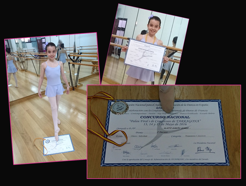 Medalla DIPLOMA Ballet Eva 1